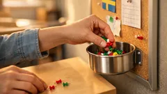 En enkel rutin som gör klassrummet tryggare: ge borttappade häftstift ett tydligt hem