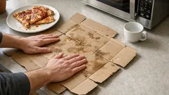 Så viker du pizzakartongen platt på sekunder och sparar plats i sopsorteringen