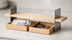 Så bygger du en smart drop zone på köksbänken med bokstöd och en träskiva