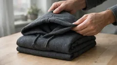 Vik en hoodie på 30 sekunder med huvan som ficka – mer plats i lådan direkt