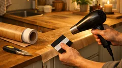 Så sätter du självhäftande dekorfilm utan bubblor på köksluckor och möbler