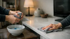 Sköljmedelsknepet som minskar damm på möbler och hyllor utan att du städar oftare