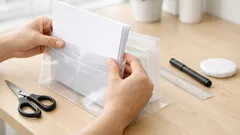 Gör en expanderande dokumentficka av en plastficka – rymmer A4 men viks till A5