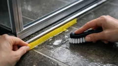 Så får du bort smutsranden utanför duschdörrens skena med en enkel tejpvall