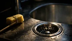 Så blir du av med slajmet i köksavloppet med en gammal svamp och ett gummiband